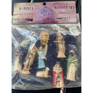 Vintage Nativity Figurine Set